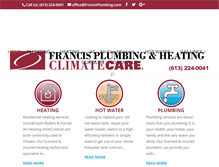 Tablet Screenshot of francisplumbing.com